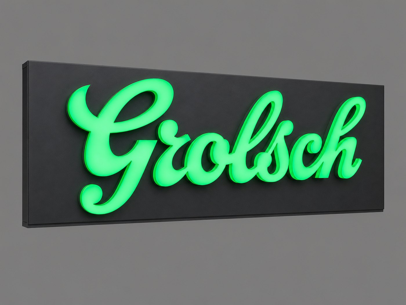 Grolsch — Leuchttransparent Profil 108 an der Wand